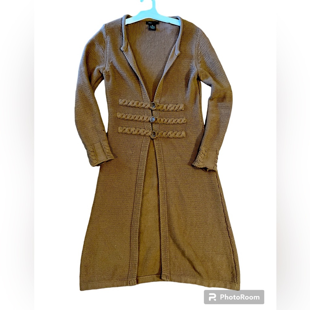 BCBG MaxAzria Long Knit Cardigan Medium FINAL